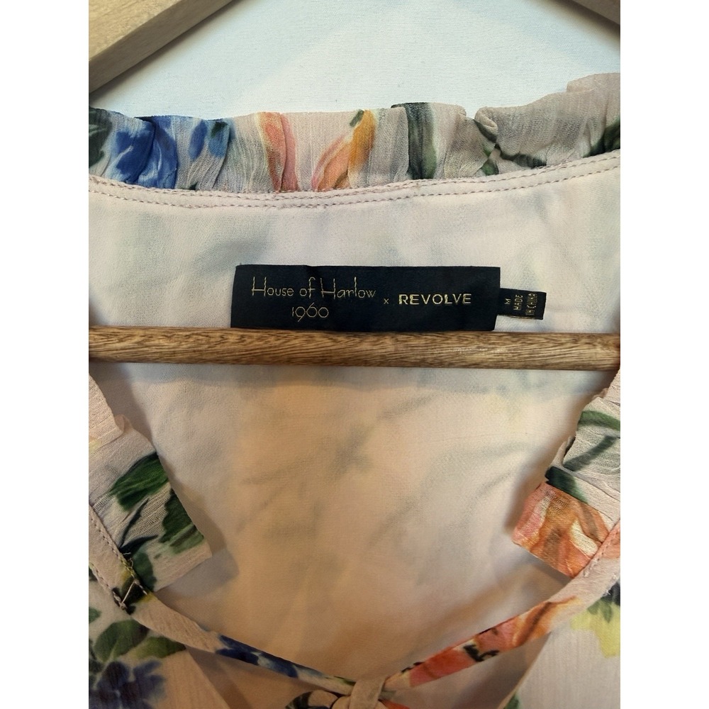 House of Harlow 1960 X Revolve Floral Tiered Maxi Dress Size M Cottage Bloomcore - Picture 10 of 13